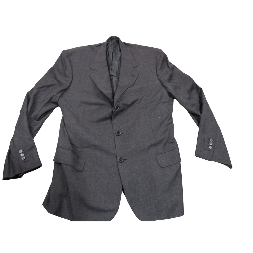 Brioni Nomentano Mens 44R Gray Wool 3 Button Hand Tailored Suit Jacket Blazer